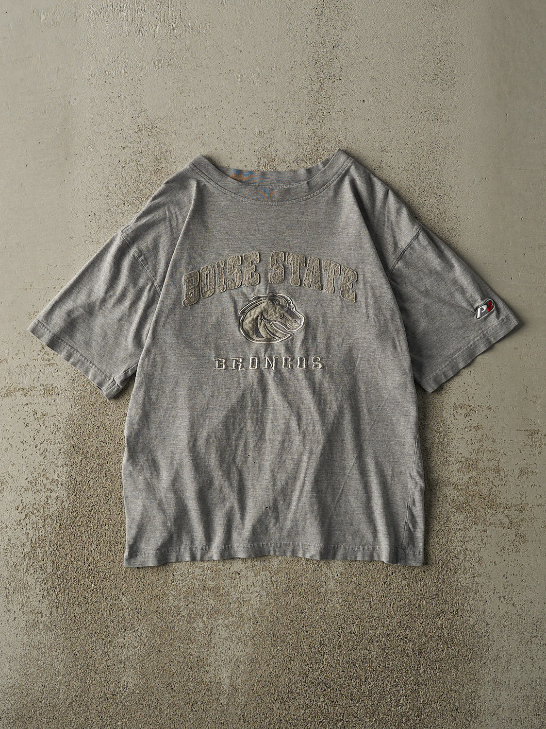 Vintage Y2K Grey Boise State Broncos Tee (S/M)
