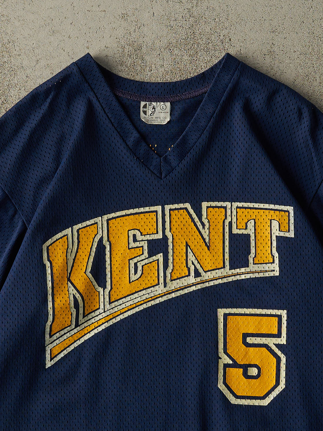 Vintage 90s Navy Blue Kent Baseball #5 Richardson Jersey (L)