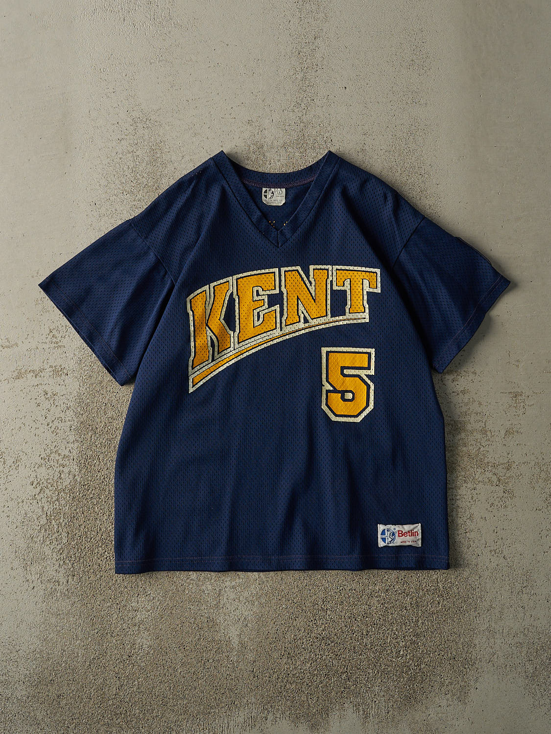 Vintage 90s Navy Blue Kent Baseball #5 Richardson Jersey (L)