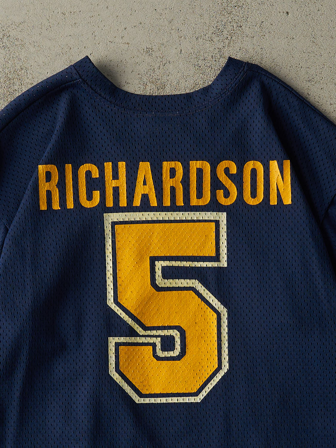 Vintage 90s Navy Blue Kent Baseball #5 Richardson Jersey (L)