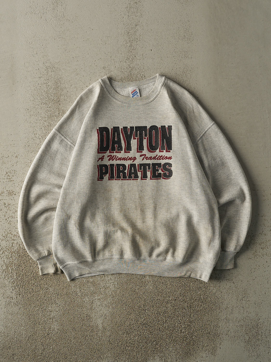 Vintage 90s Heather Grey Dayton Pirates Crewneck (L/XL)