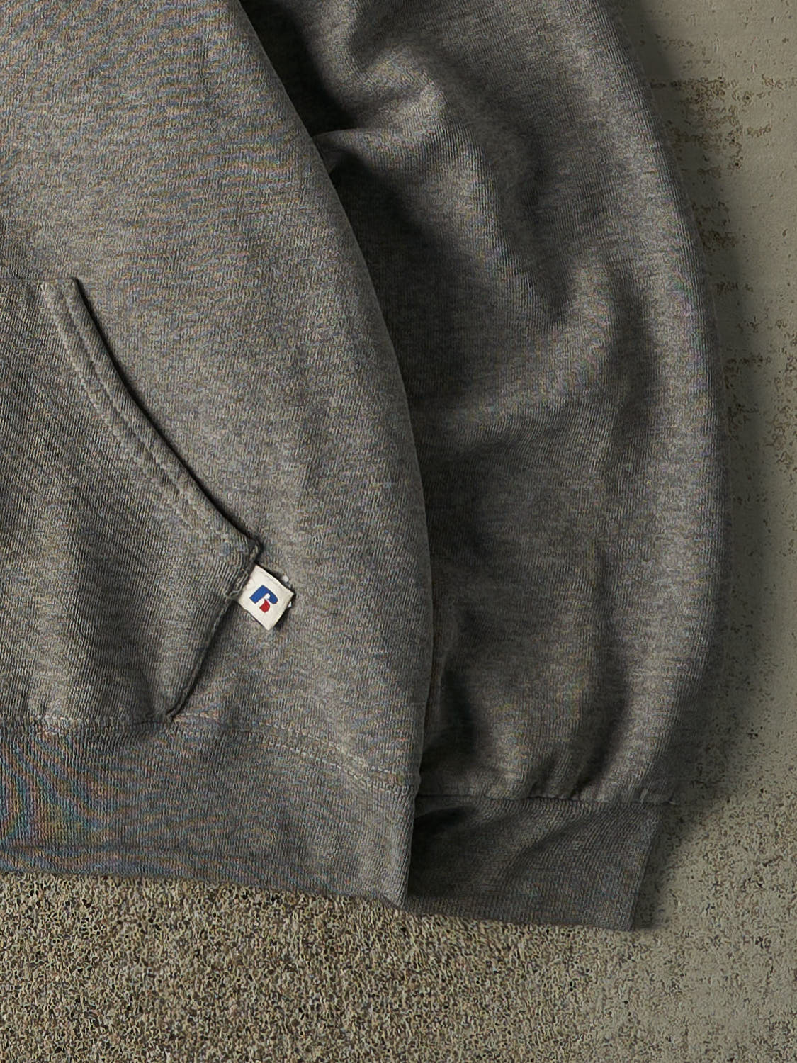 Vintage Y2K Grey Russell Athletic Blank Hoodie (M/L)