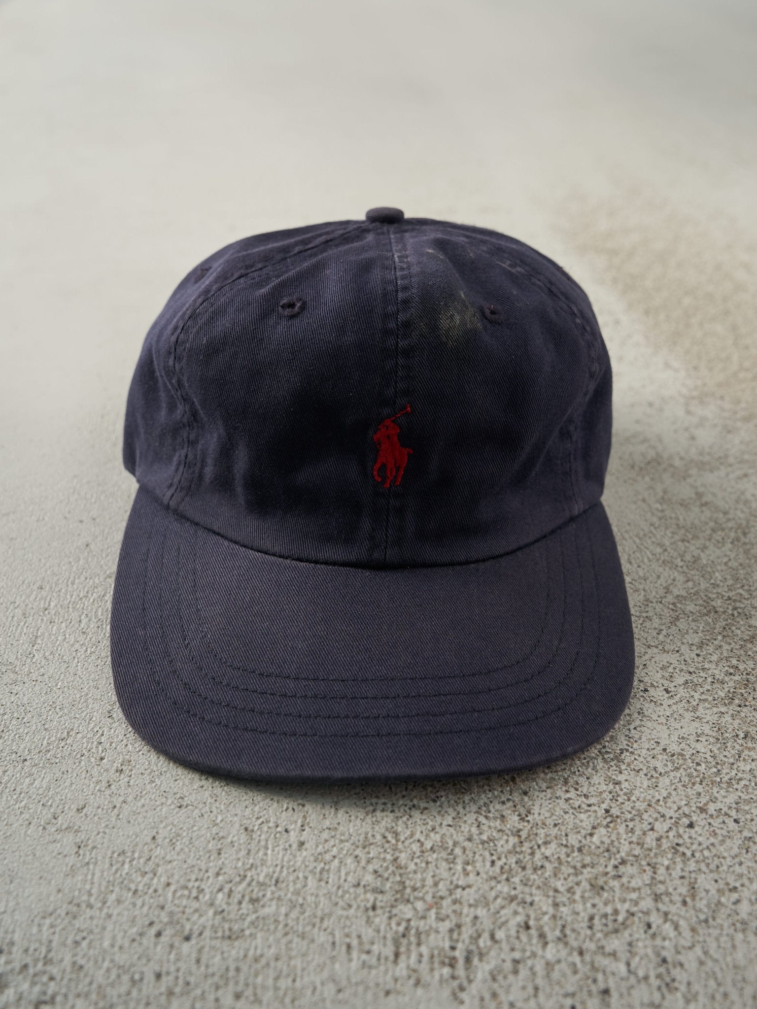 Vintage 90s Navy Blue Polo Strapback Hat