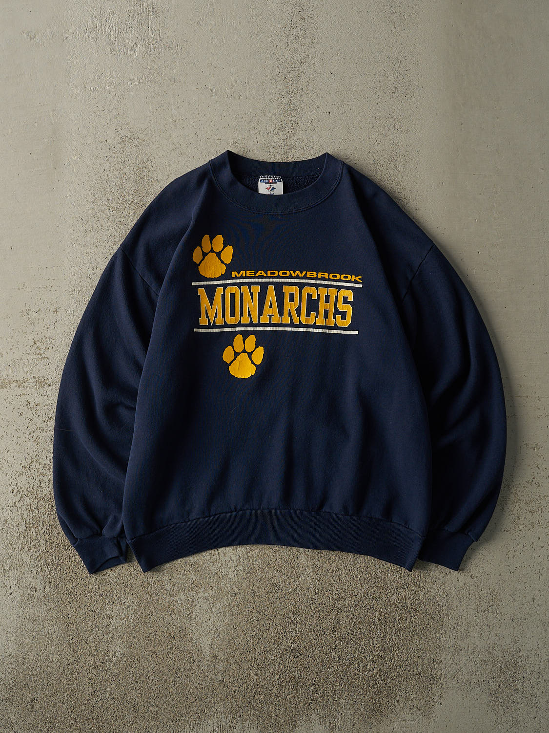 Vintage 90s Navy Blue Meadowbrook Monarchs Crewneck (M/L)