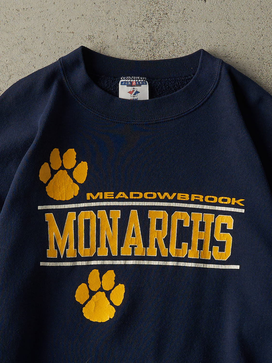 Vintage 90s Navy Blue Meadowbrook Monarchs Crewneck (M/L)