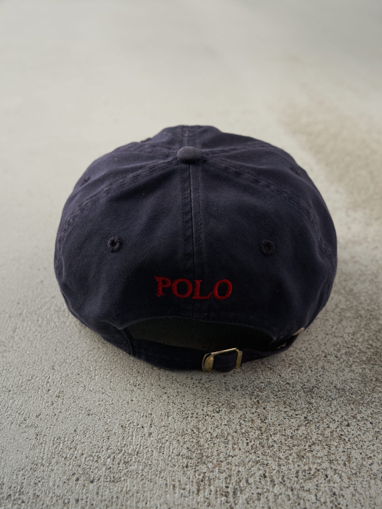 Vintage 90s Navy Blue Polo Strapback Hat