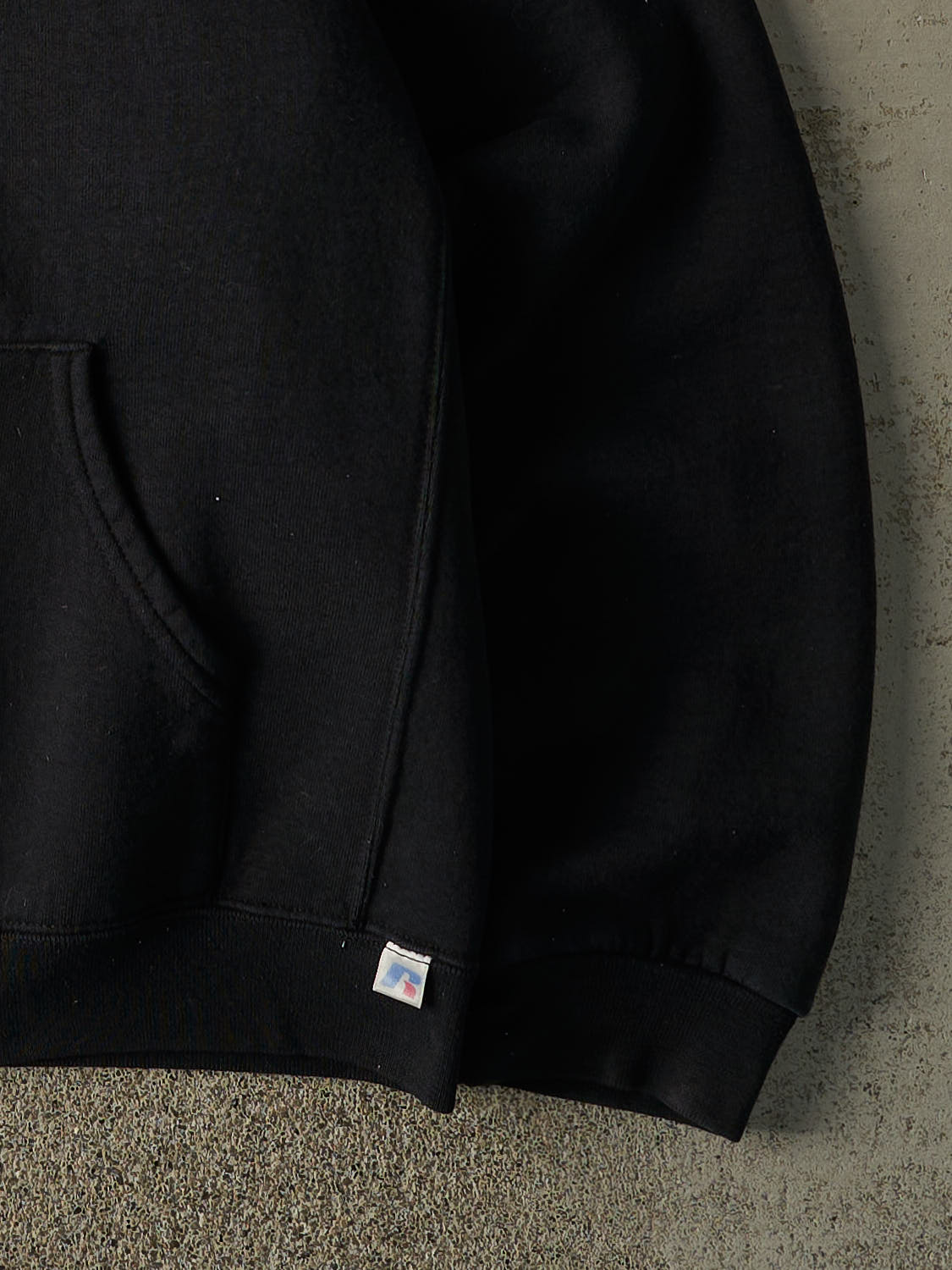 Vintage Y2K Black Russell Athletic Blank Zip Up Hoodie (XL)