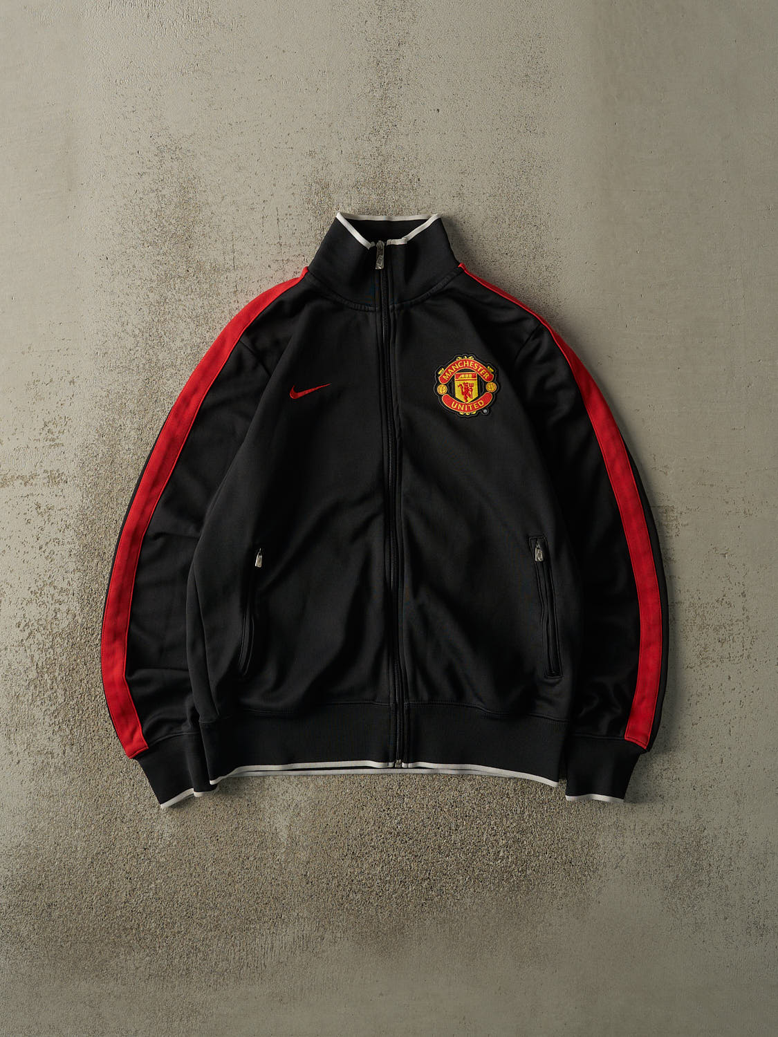Vintage Y2K Black Nike x Manchester United Zip Up Track Jacket (M/L)
