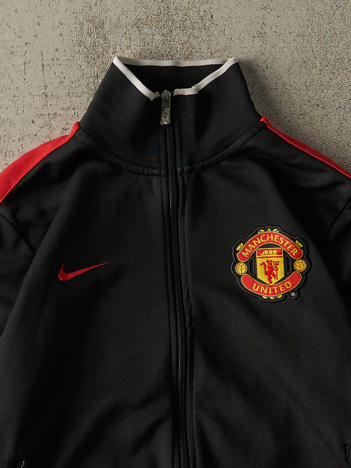 Vintage Y2K Black Nike x Manchester United Zip Up Track Jacket (M/L)