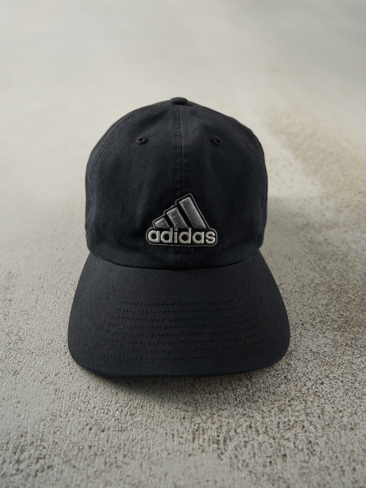 Vintage Y2K Black Adidas Embroidered Strap Back Hat