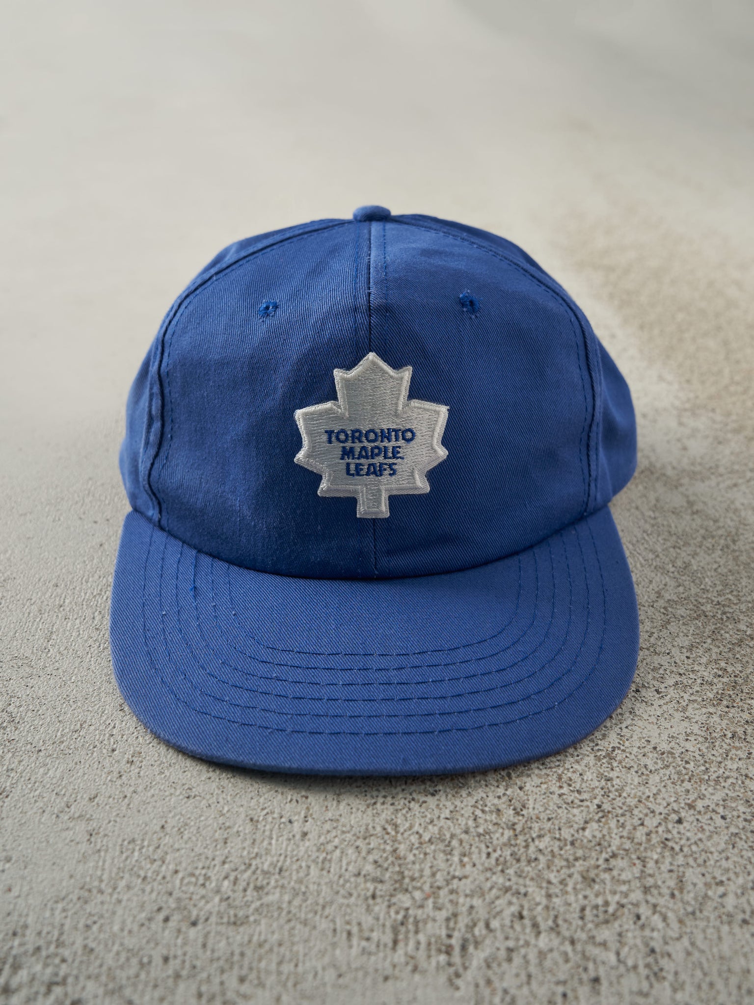 Vintage 90s Blue Toronto Maple Leafs Snapback Hat