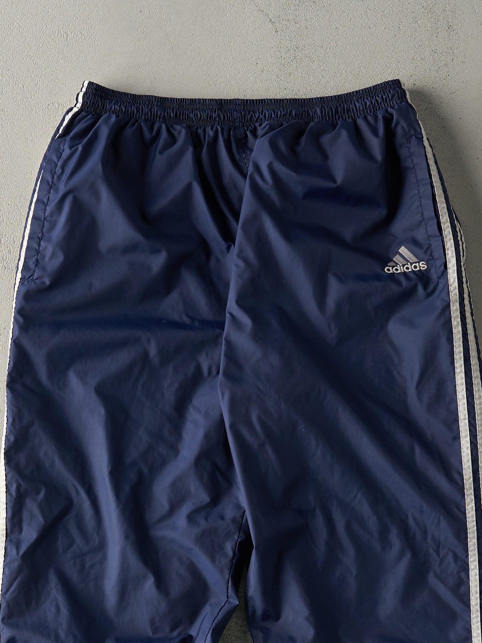 Vintage 90s Navy Blue Adidas Track Pants (32x31.5)