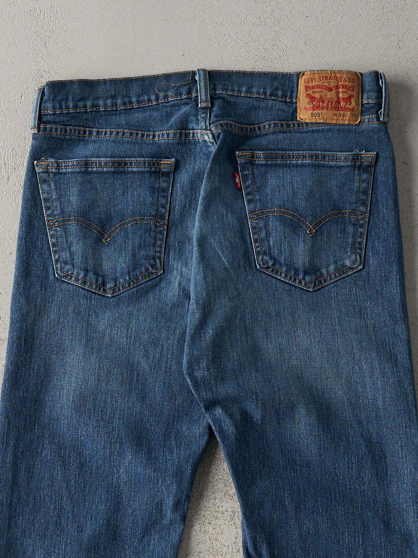 Vintage Y2K Dark Wash Levi's 505 Jeans (34x29)