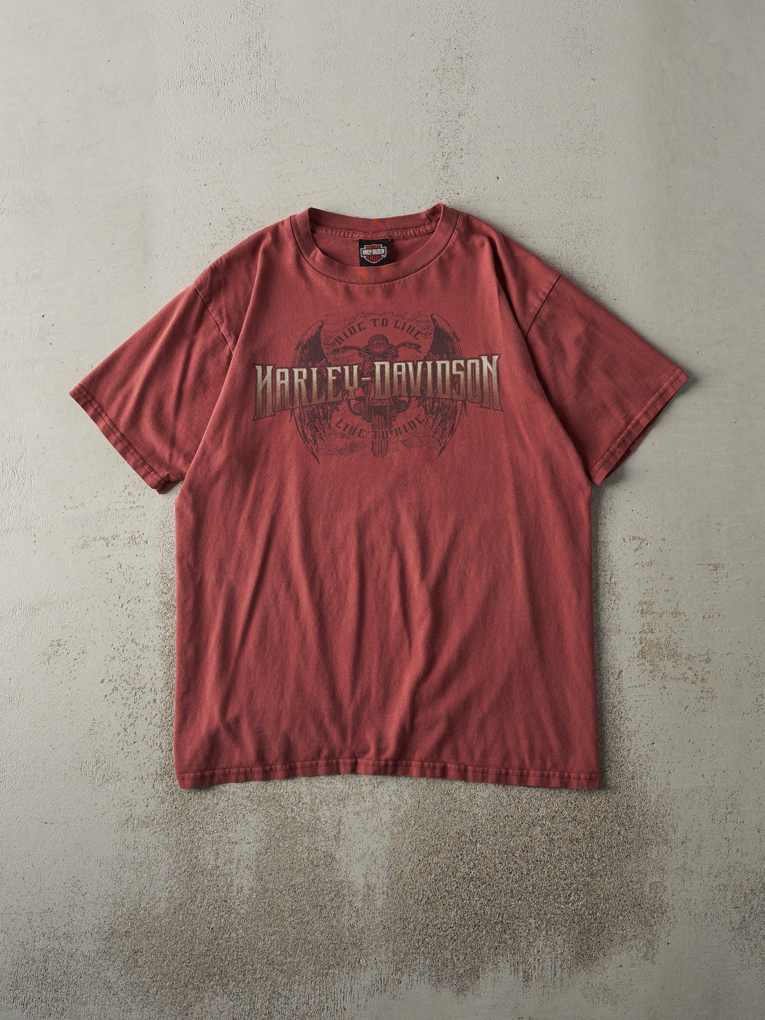 Vintage 06' Burgundy Santa Barbra, California Harley Davidson Tee (M)