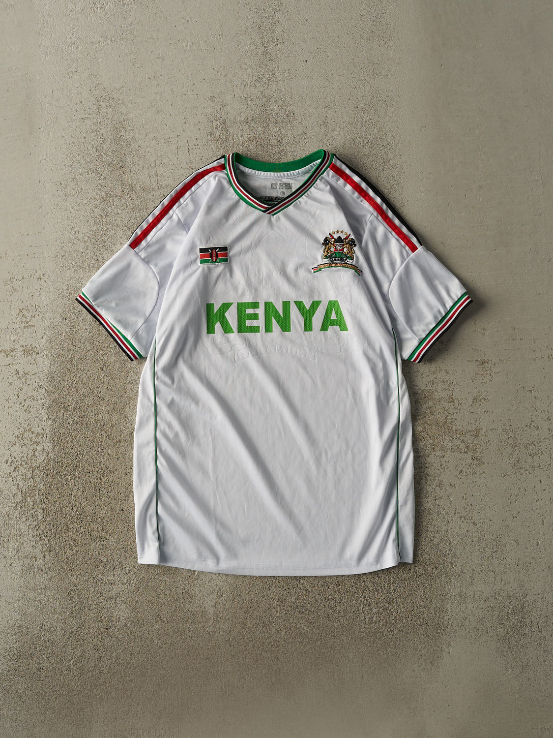 Vintage Y2K White Kenya Soccer Jersey (S/M)