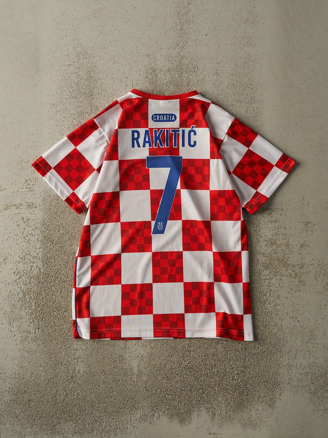 Vintage Y2K Red White Croatia #7 Ivan Rakitic Soccer Jersey (S/M