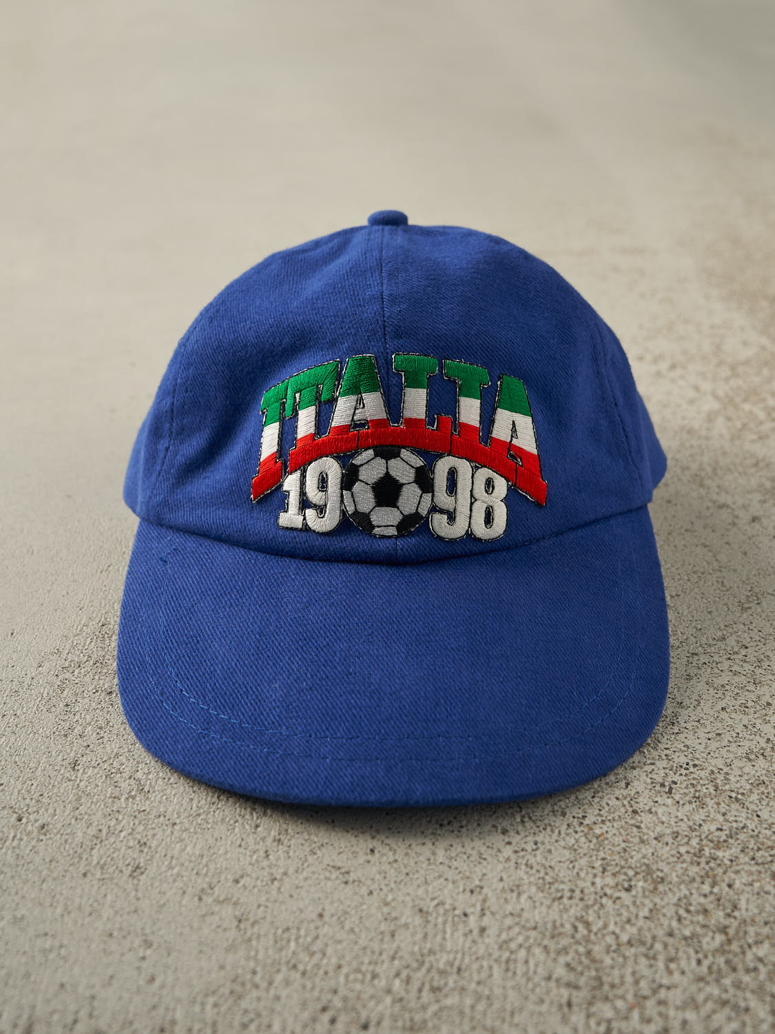 Vintage 98' Blue Italia World Cup Embroidered Strapback Hat