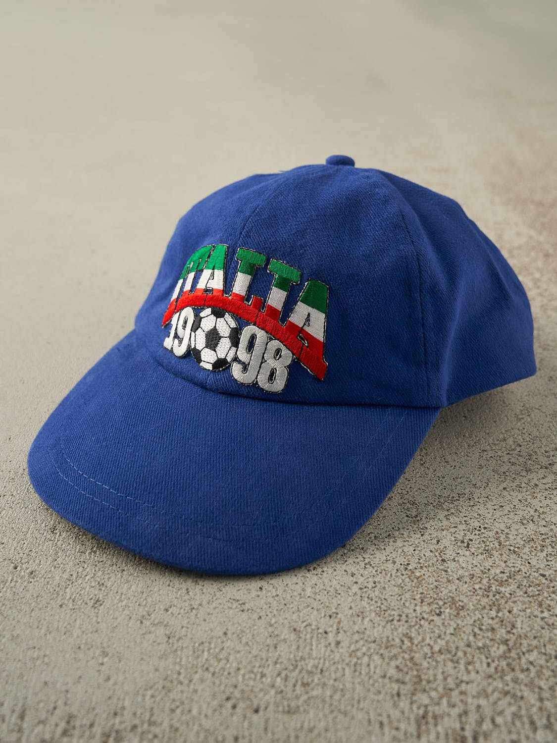 Vintage 98' Blue Italia World Cup Embroidered Strapback Hat