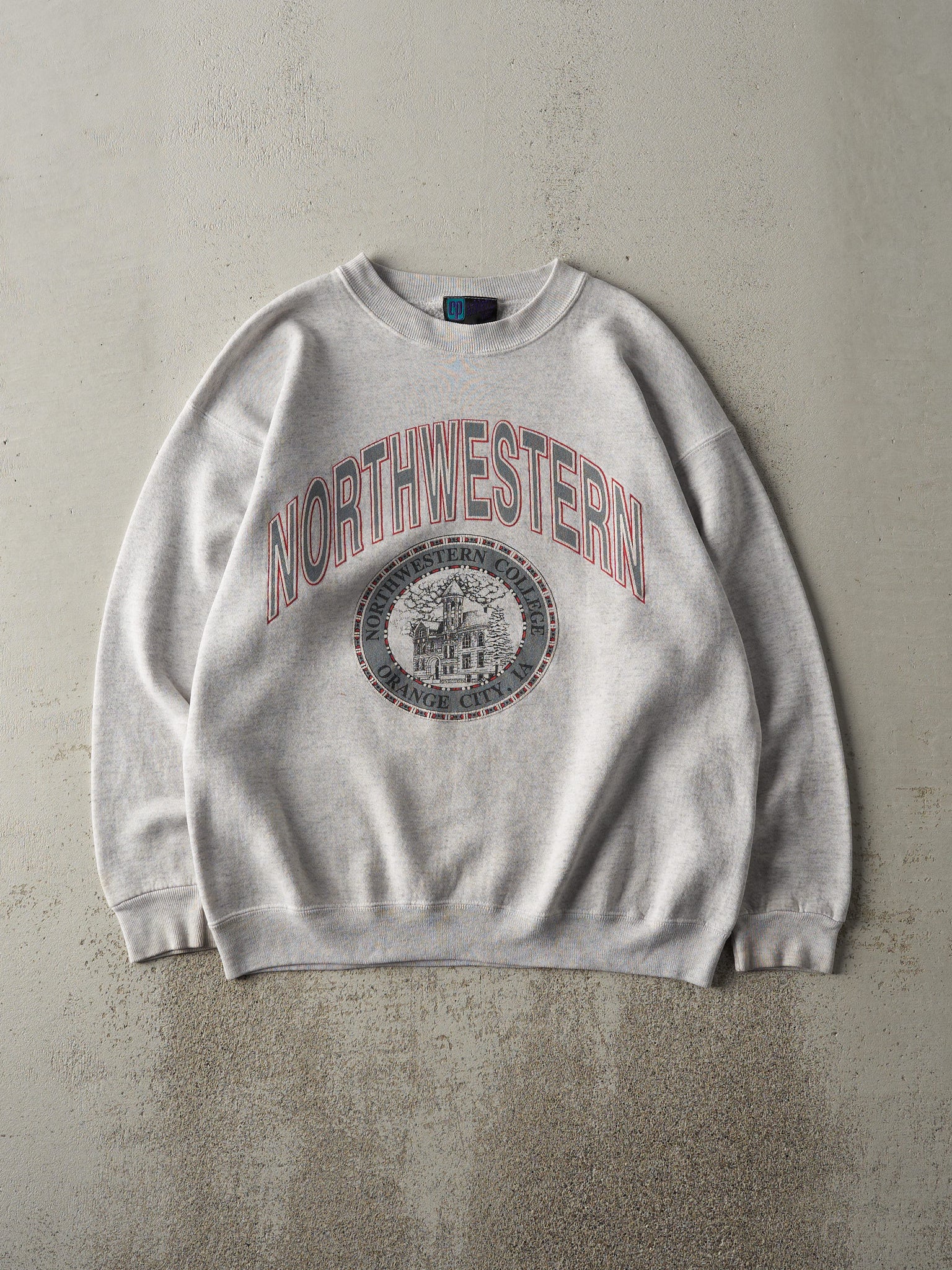 Vintage 90s Heather Grey Northwestern College Crewneck (M)