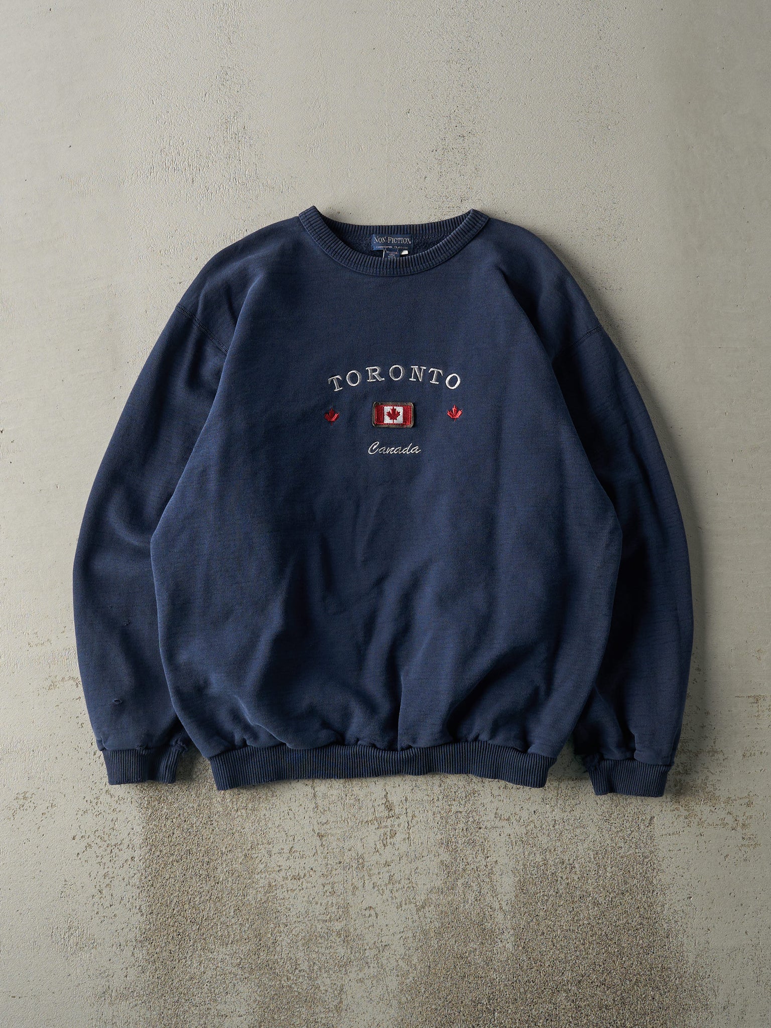 Vintage 90s Navy Blue Toronto Embroidered Crewneck (M/L)