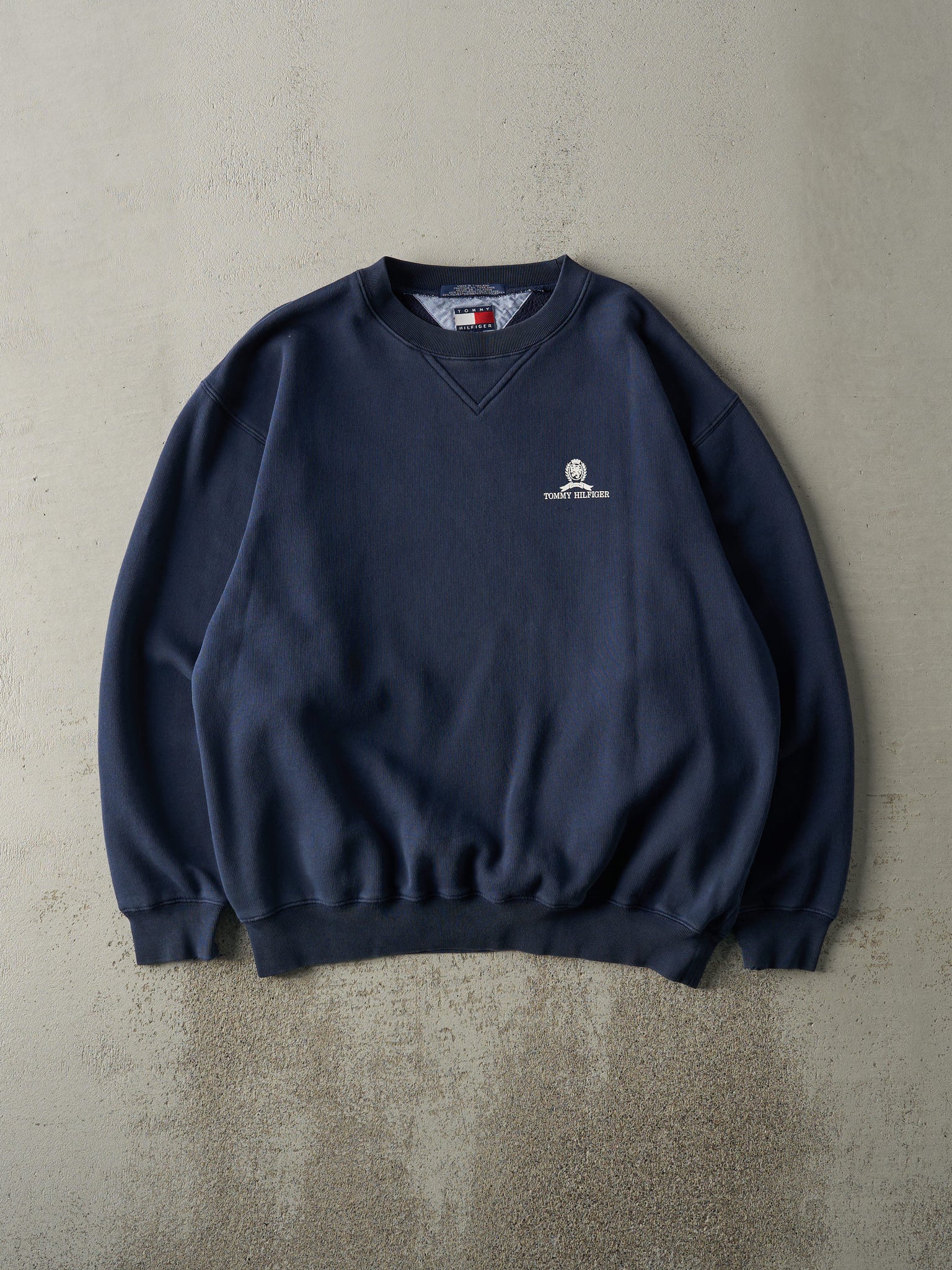 Vintage 90s Navy Blue Tommy Hilfiger Crewneck (L)