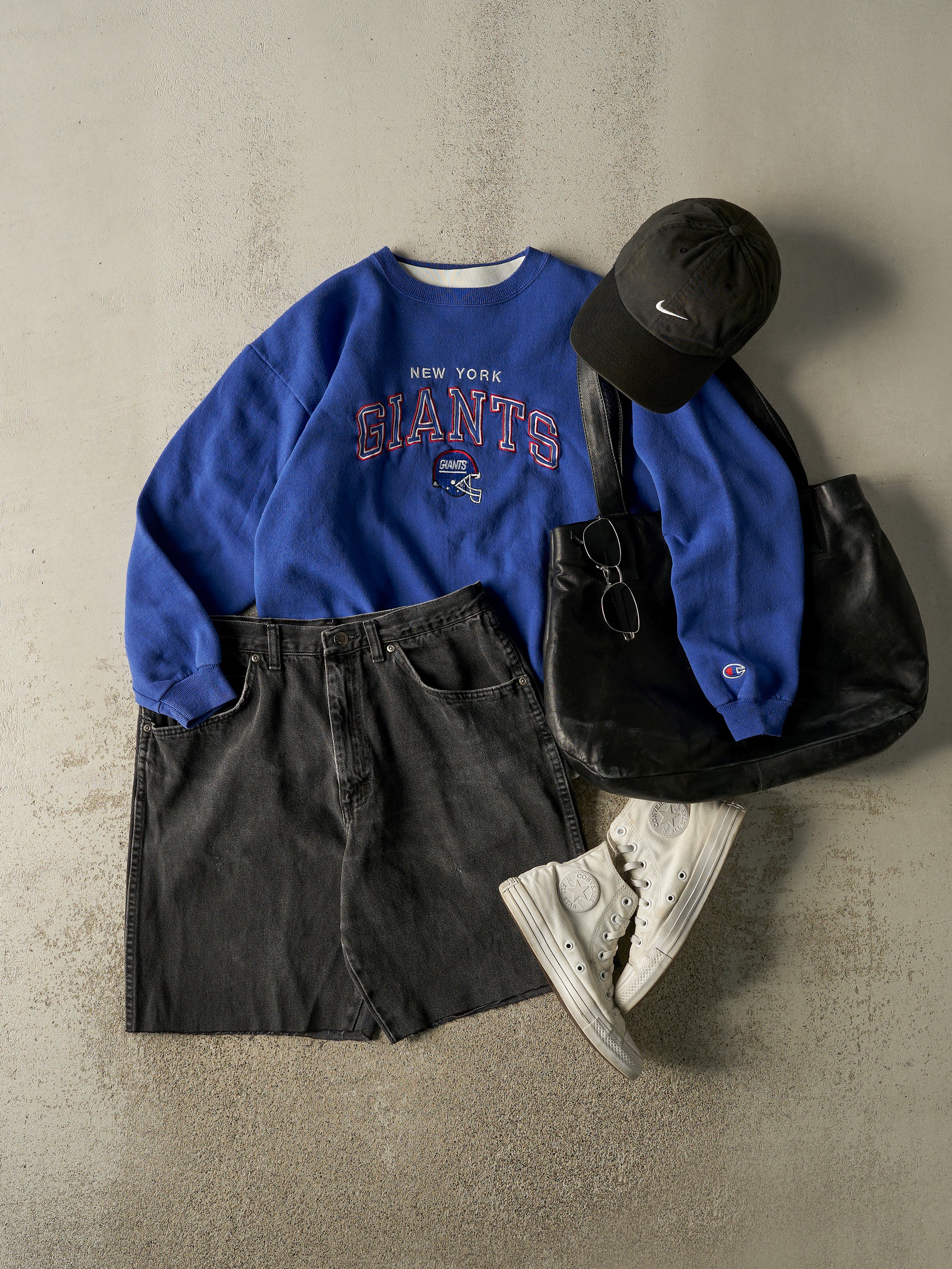 Vintage 90s Blue Champion New York Giants Crewneck (XS)