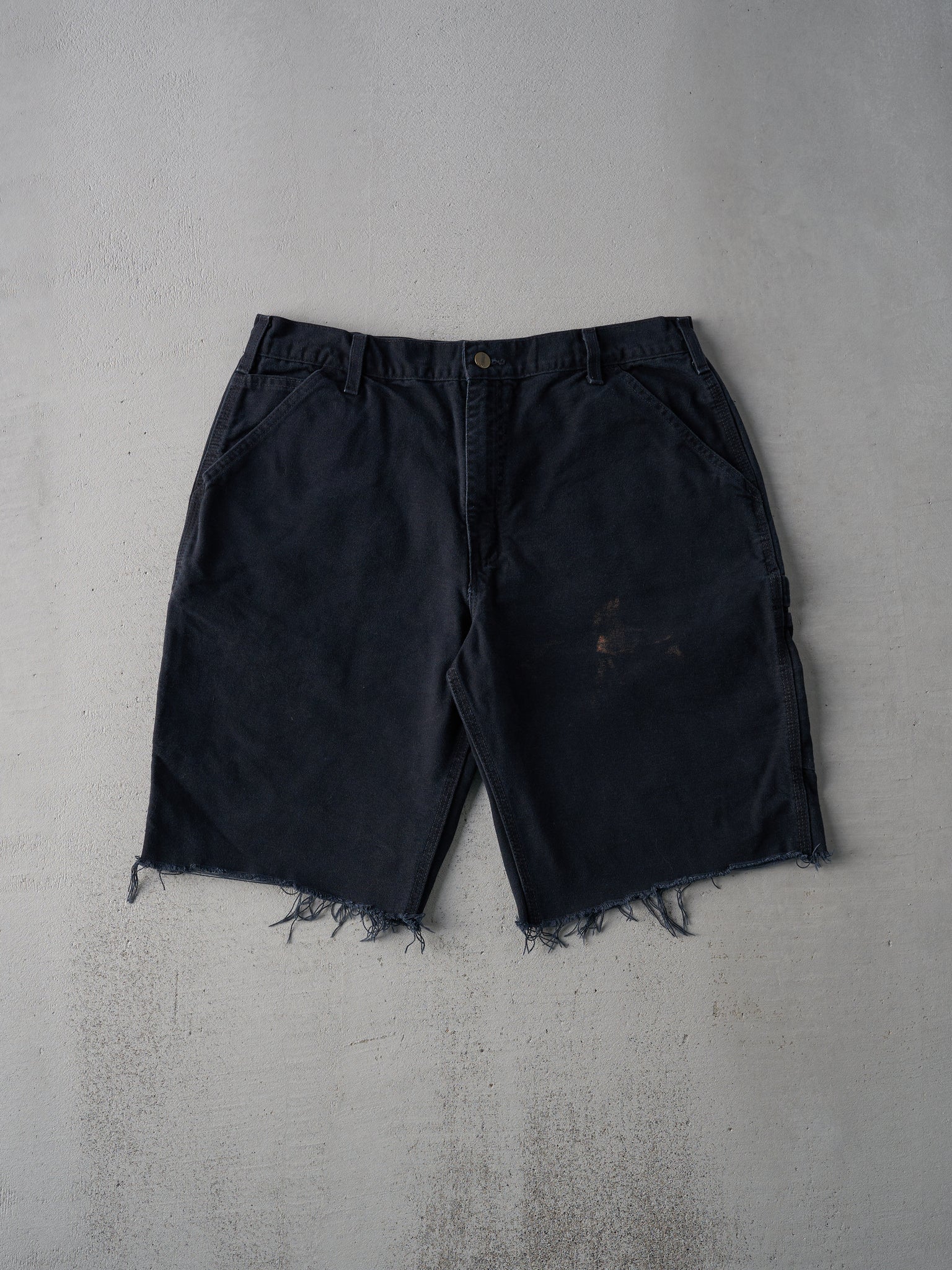 Vintage 90s Black Carhartt Carpenter Cut Off Shorts (35.5x11)