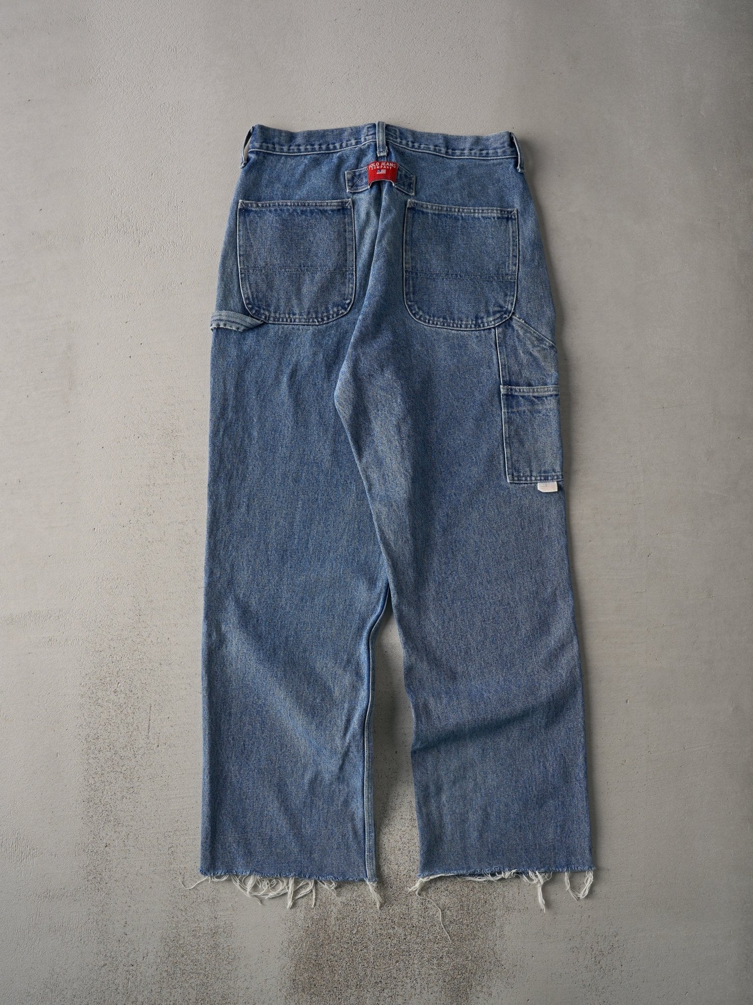 Vintage 90s Mid Wash Polo Jeans Co Ralph Lauren Denim Carpenter Pants (32x32)