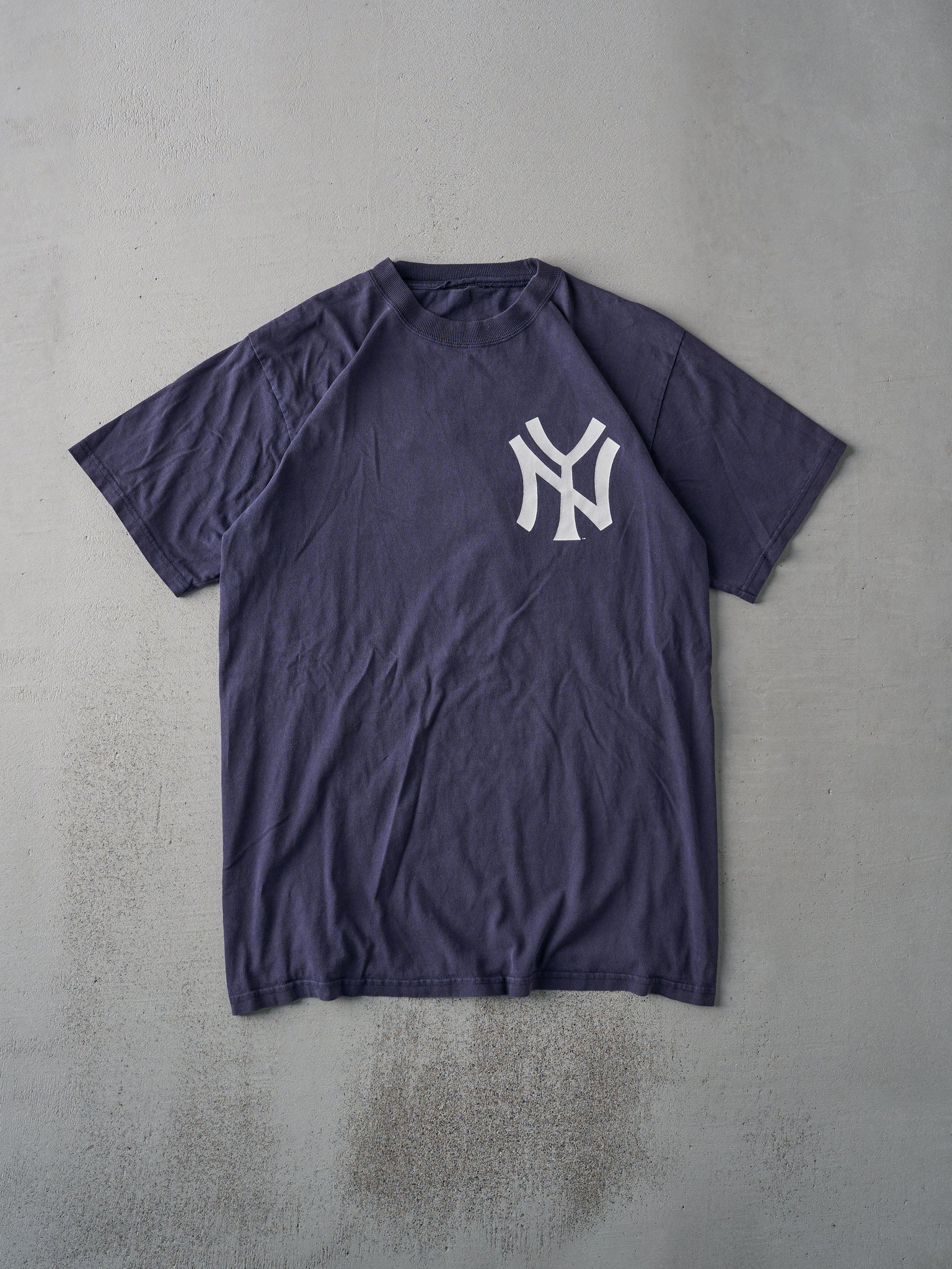 Vintage 90s Navy New York Yankees Mickey Mantle Player Tee (M)