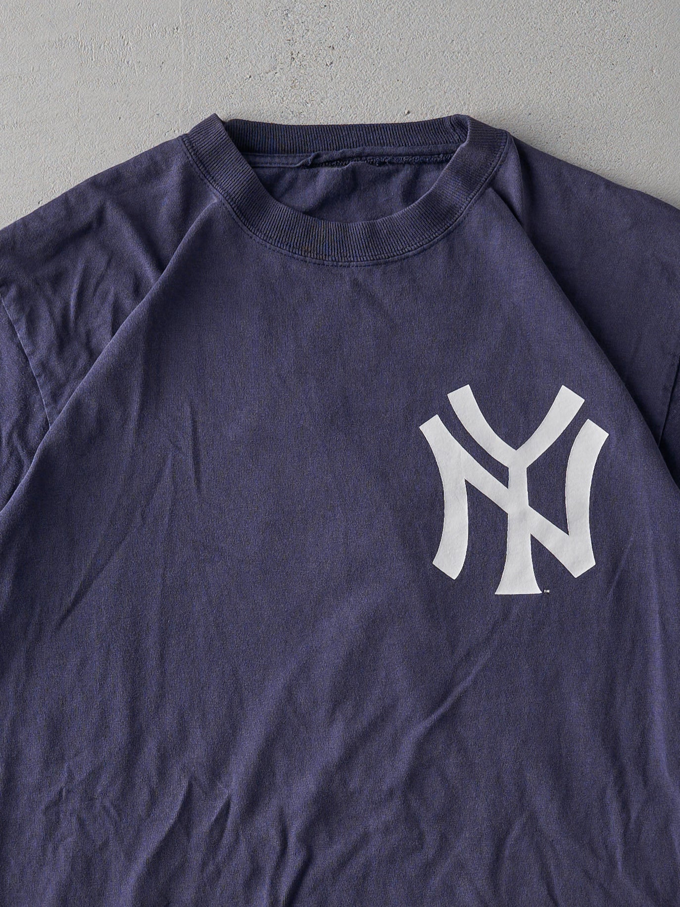 Vintage 90s Navy New York Yankees Mickey Mantle Player Tee (M)