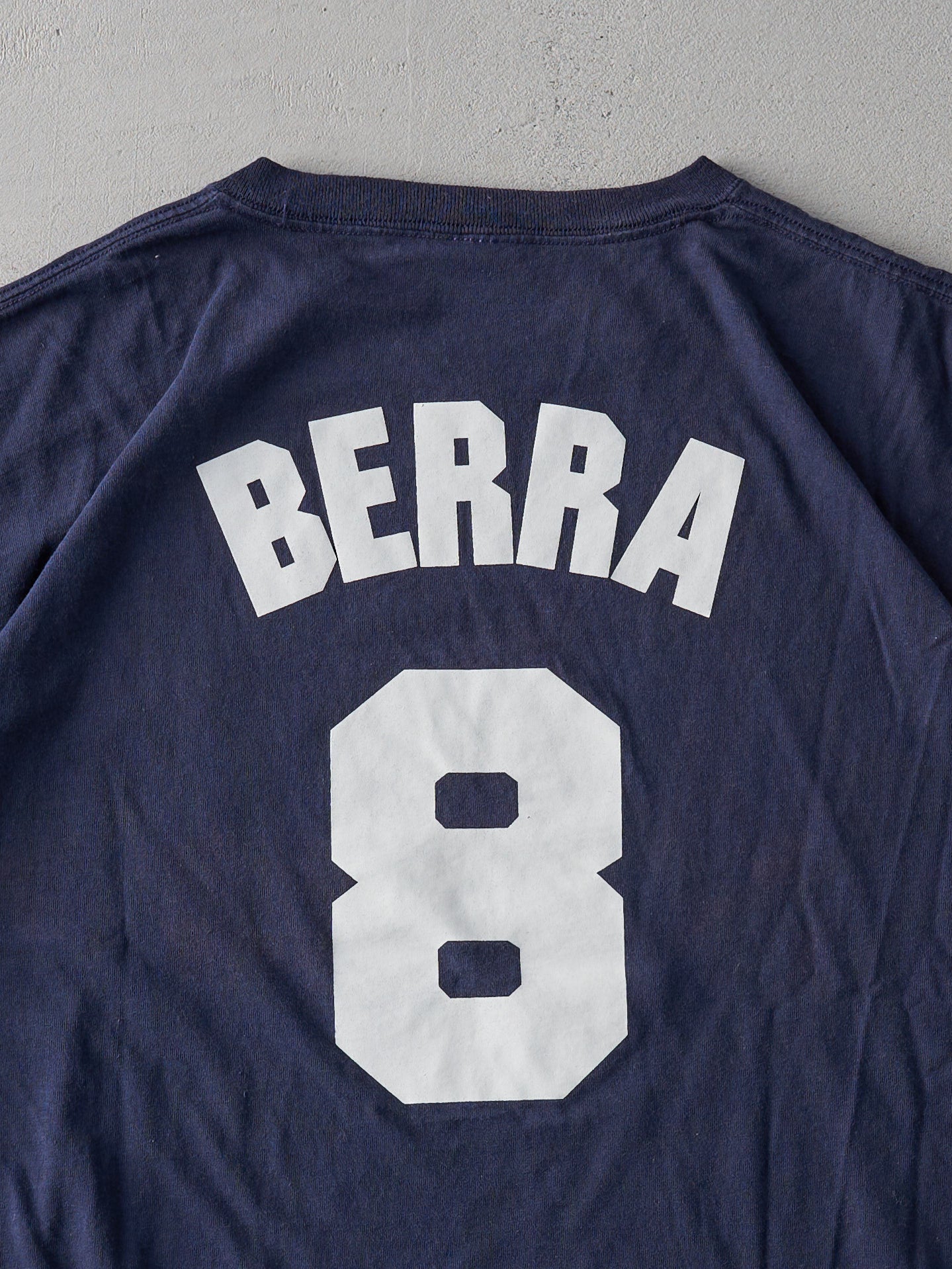 Vintage Y2K Navy New York Yankees Yogi Berra Player Tee (L)