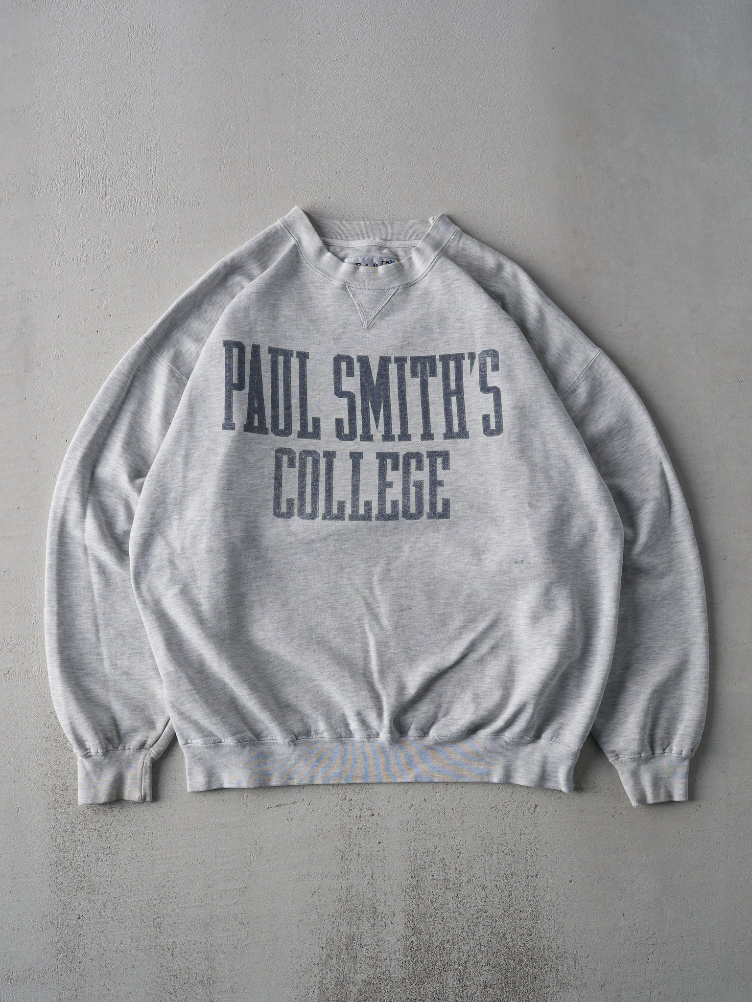 Vintage 90s Heather Grey Paul Smiths College Boxy Crewneck (L)