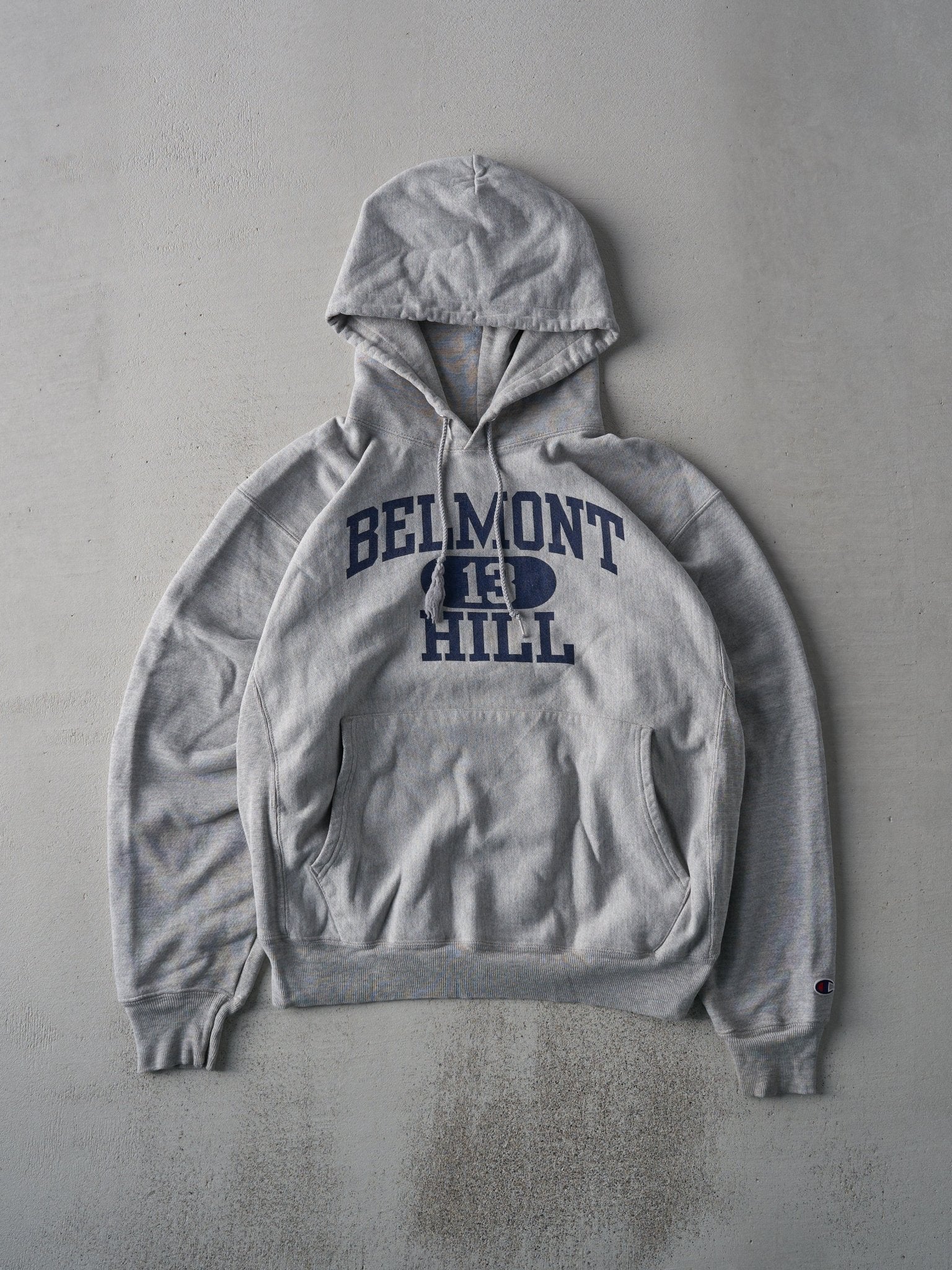 Vintage 90s Heather Grey Belmont Hill Boxy Hoodie (M)