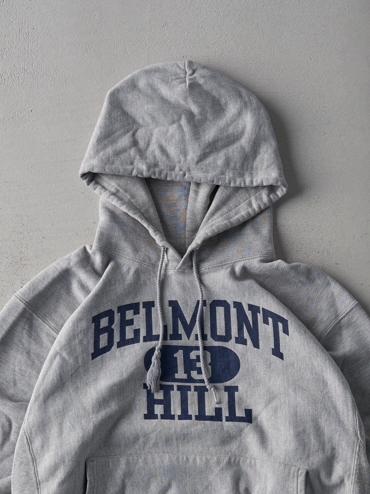 Vintage 90s Heather Grey Belmont Hill Boxy Hoodie (M)