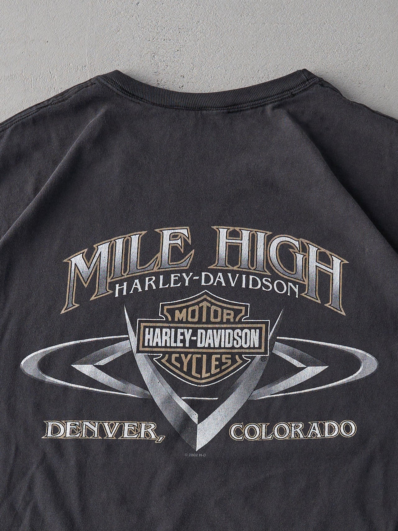 Vintage 02' Black Denver Colorado Harley Davidson Boxy Tee (XL/XXL)