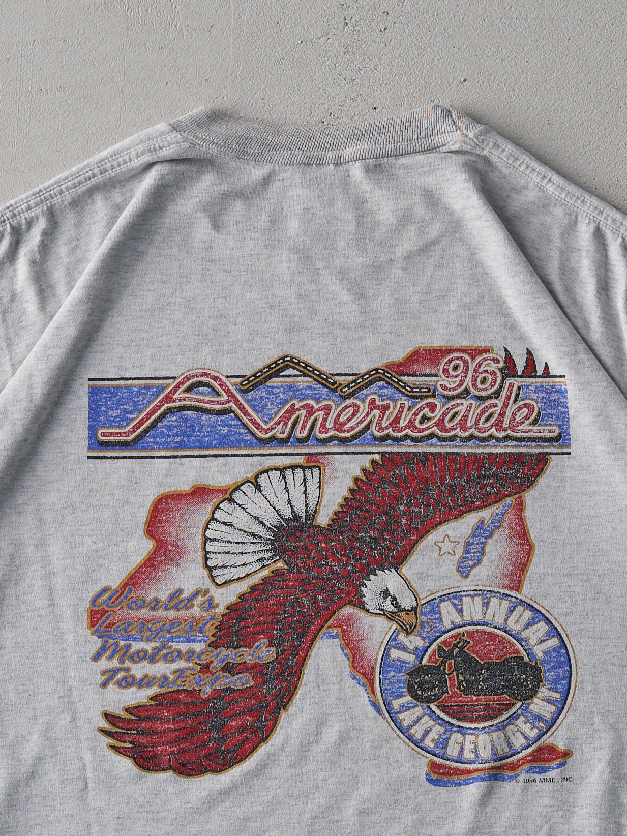 Vintage 96' Grey Americade Motorcycle Expo Tee (L)