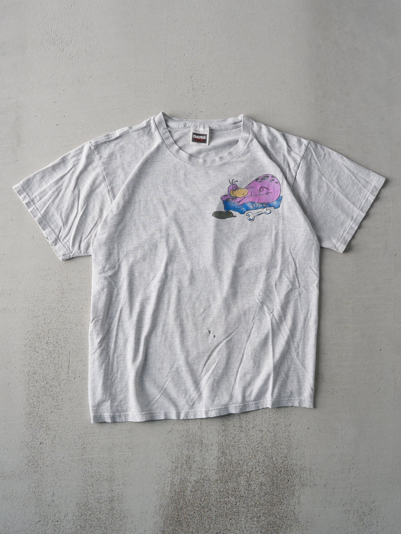 Vintage 94' Heather Grey Flintstones Dino Tee (M)