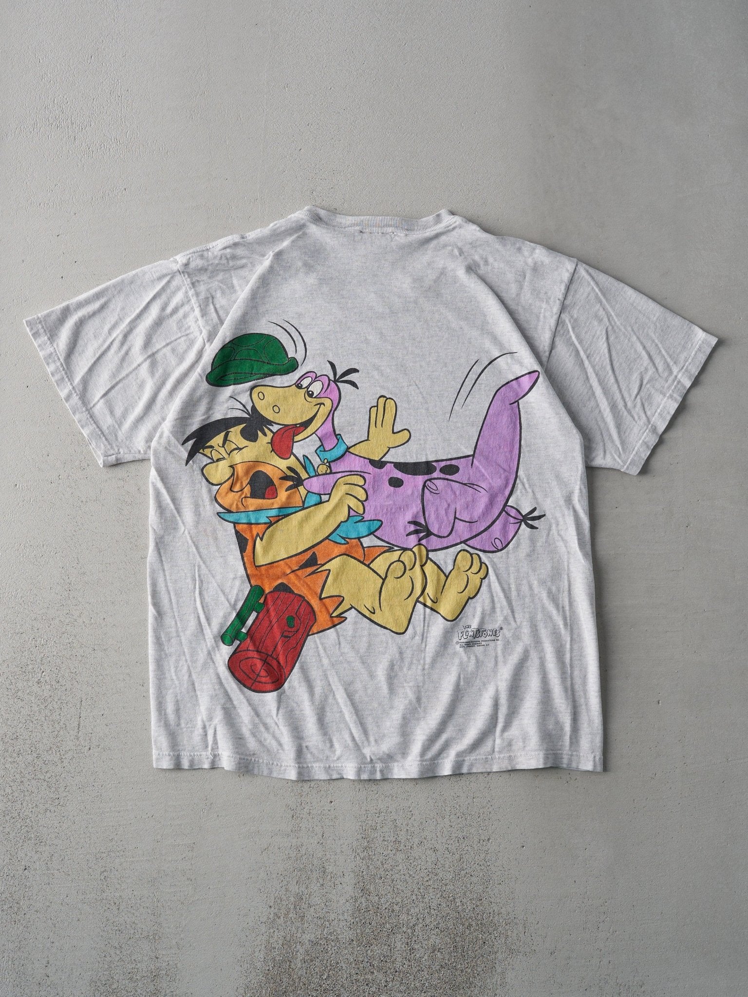 Vintage 94' Heather Grey Flintstones Dino Tee (M)