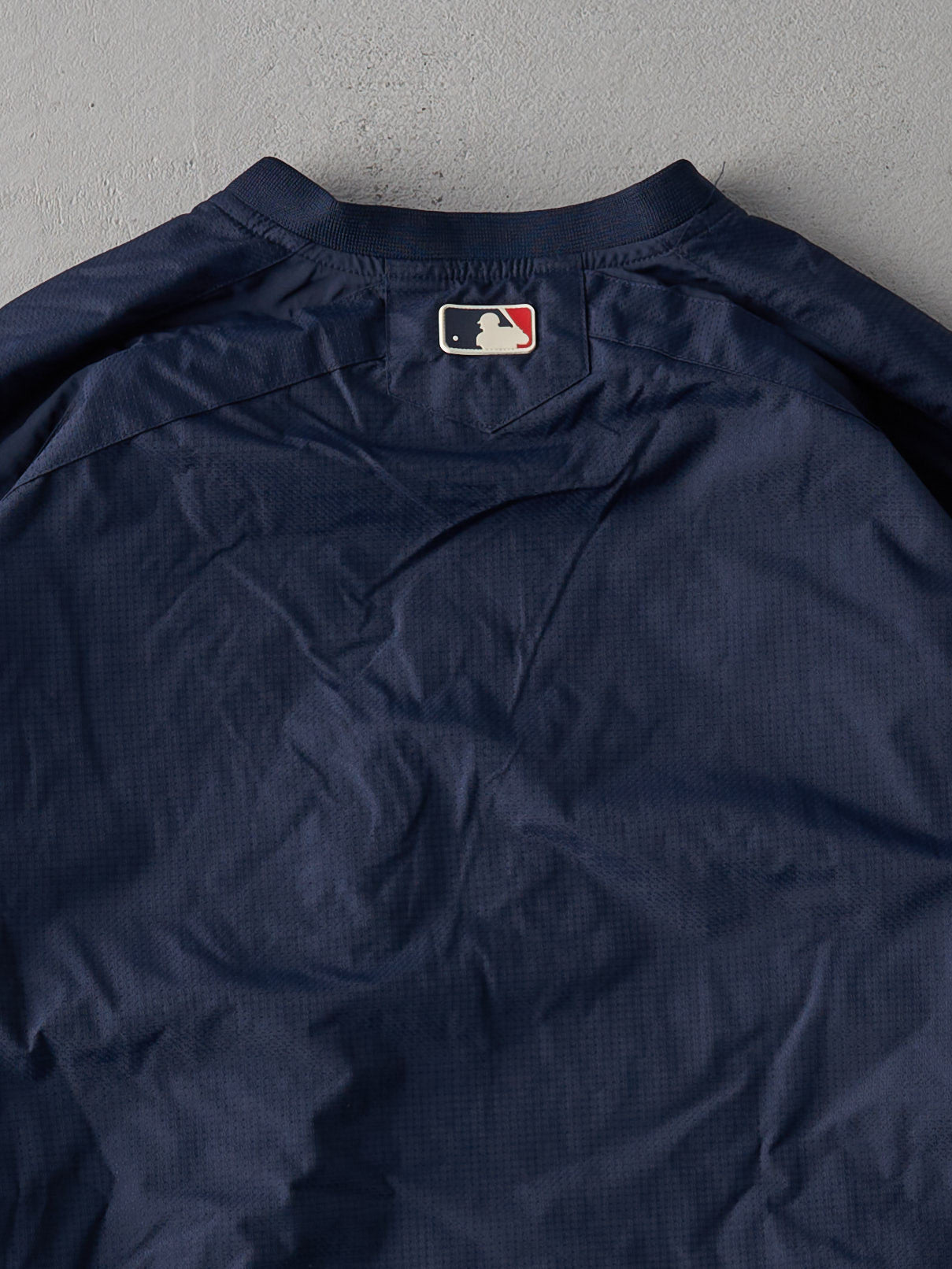 Vintage 90s Navy Blue New York Yankees Wind Breaker Coaches Jacket (XL/XXL)