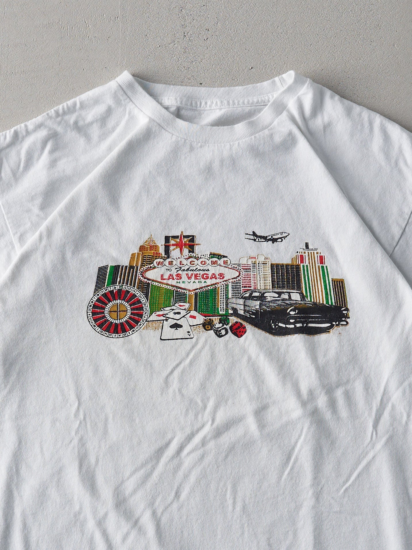 Vintage 90s White Las Vegas Tee (M)