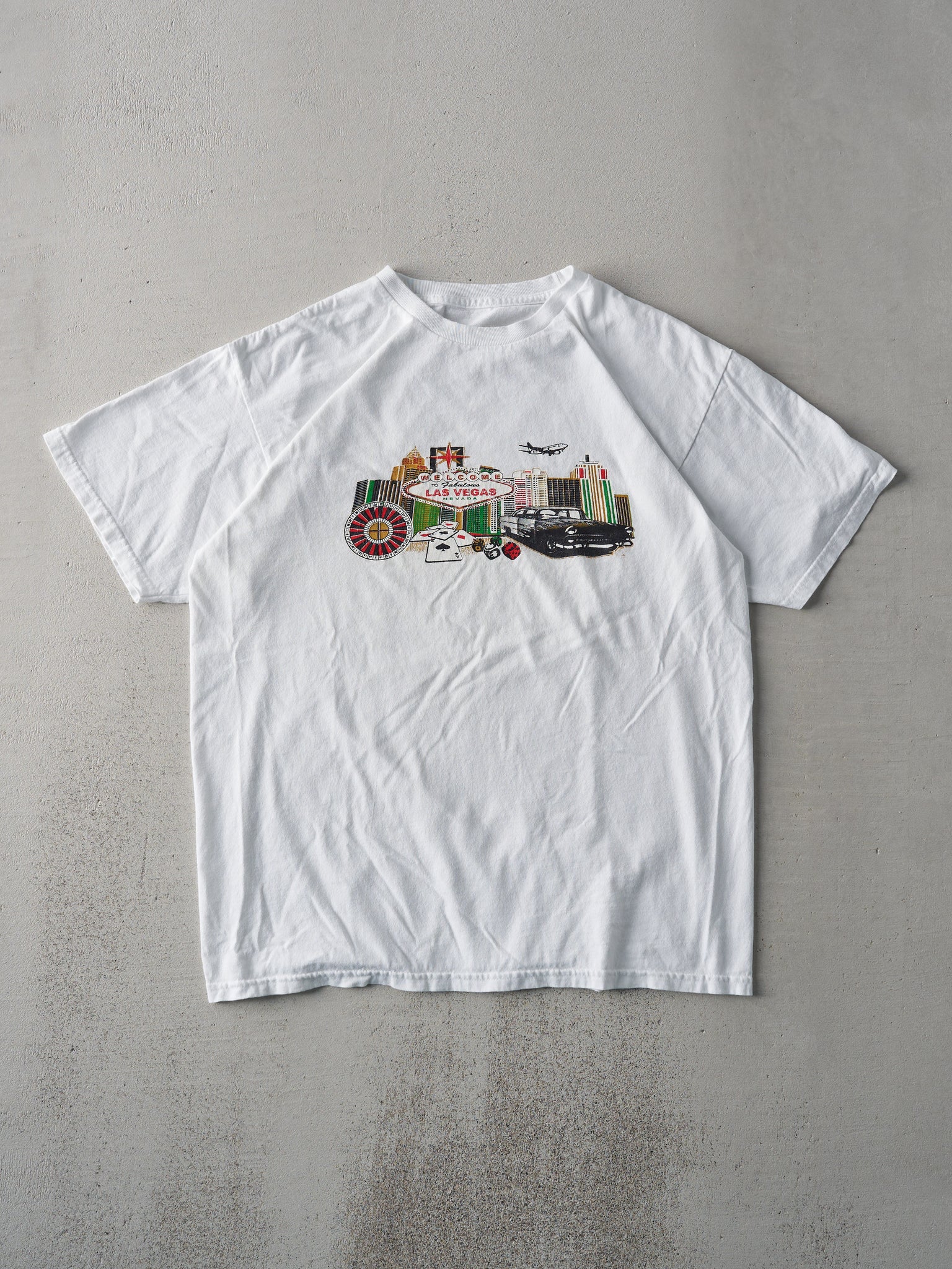 Vintage 90s White Las Vegas Tee (M)