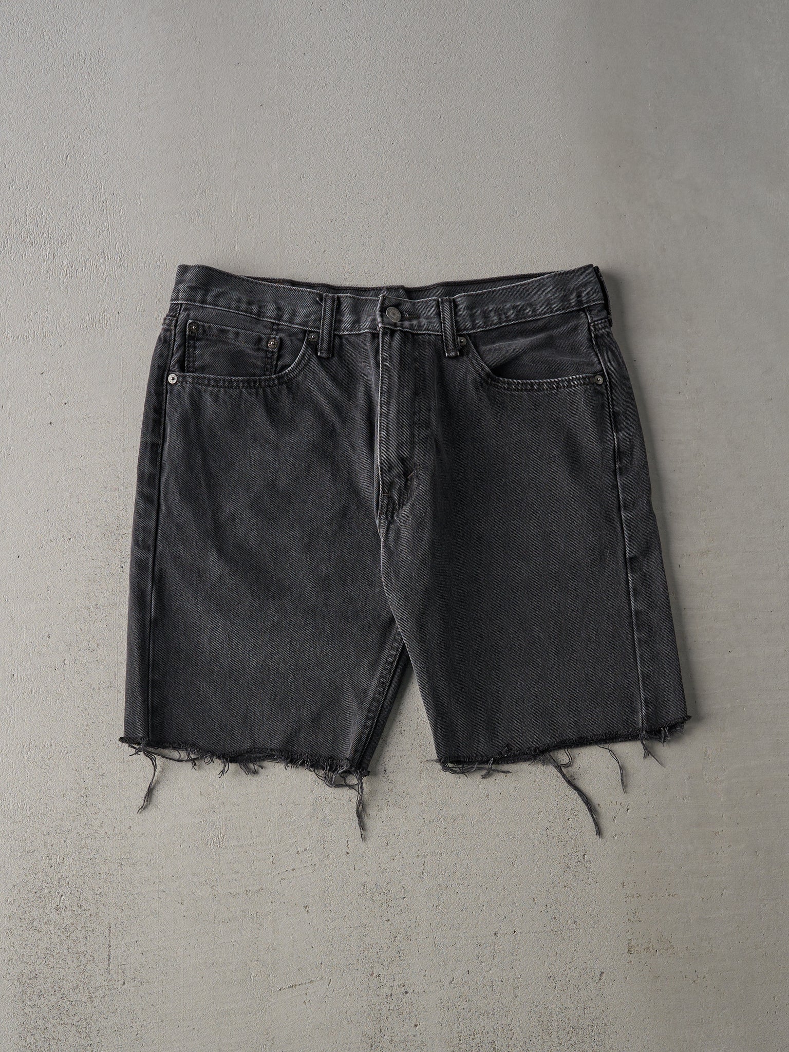 Vintage 90s Black Levi's 505 Cut Off Shorts (35x9)