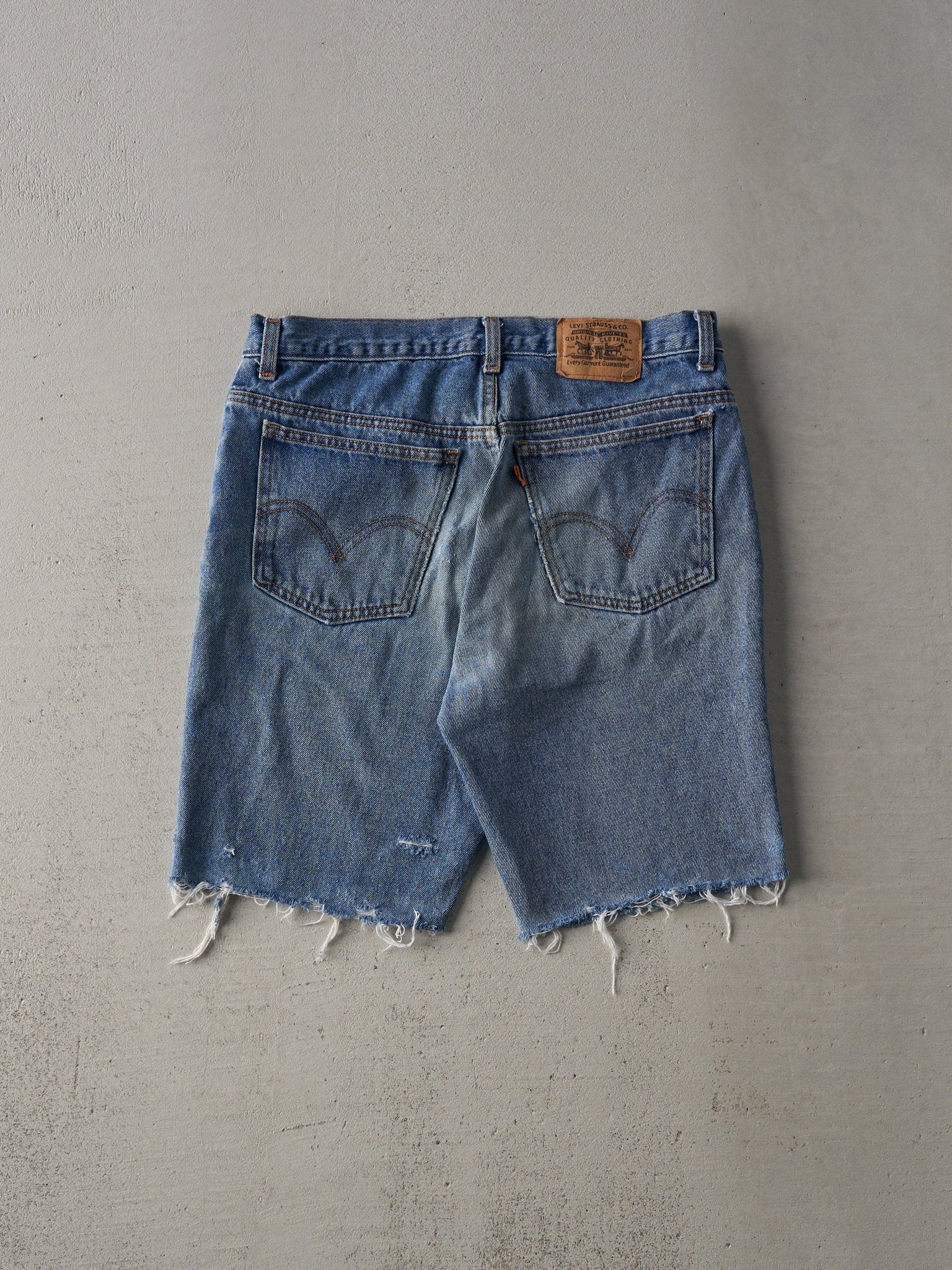 Vintage 90s Light Wash Levi's Orange Tab Cut Off Jean Shorts (32x8.5)