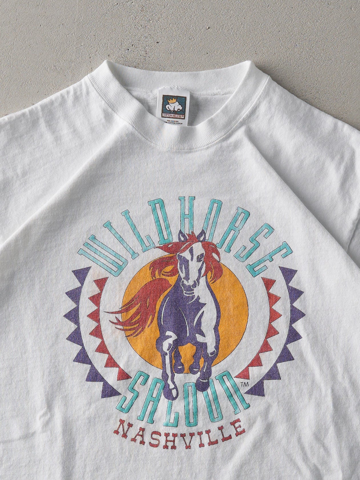 Vintage 90s White Nashville Wildhorse Saloon Tee (M)