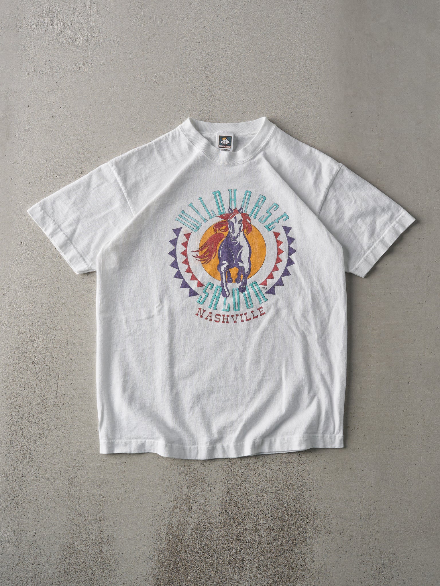 Vintage 90s White Nashville Wildhorse Saloon Tee (M)