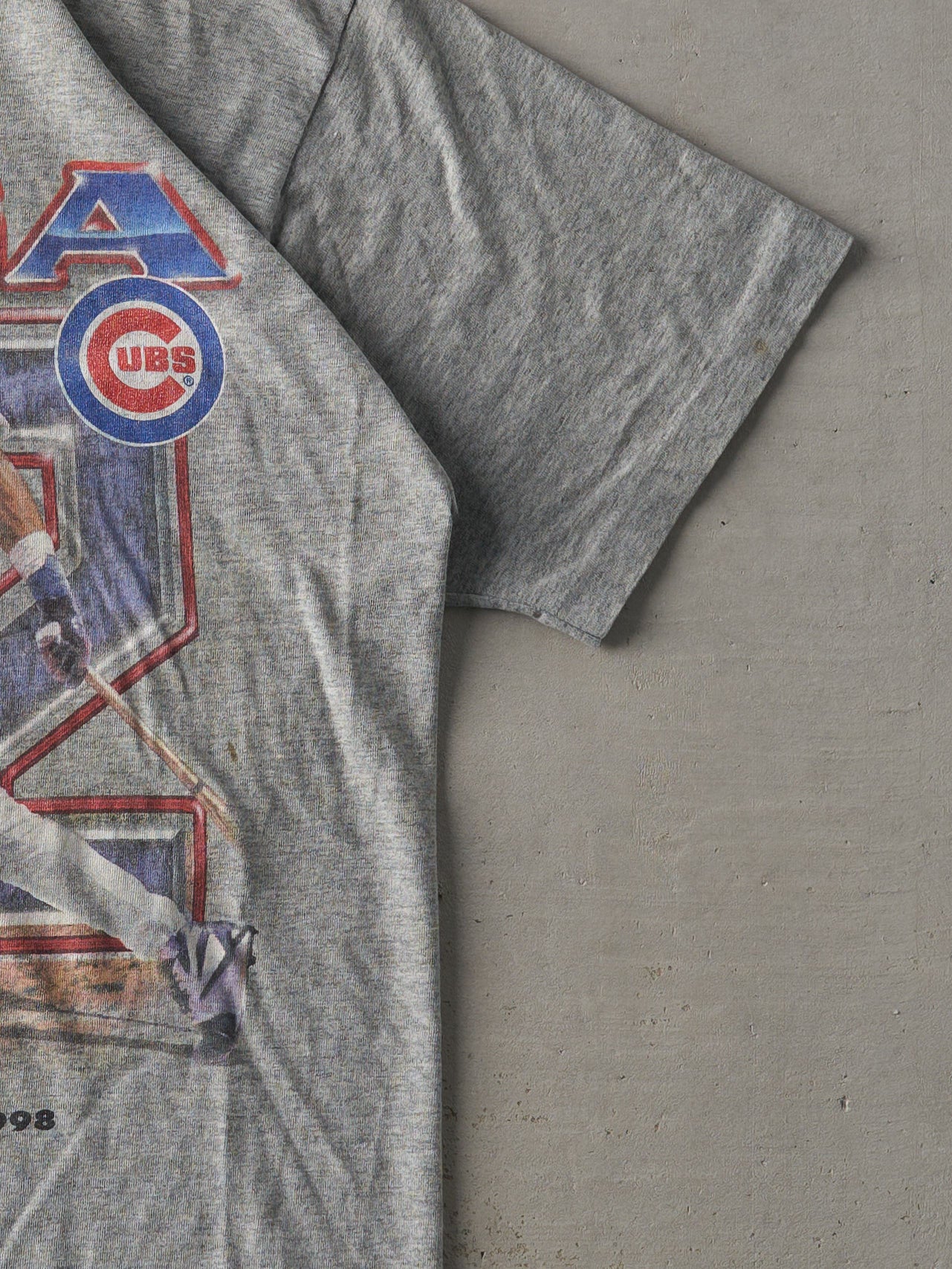 Vintage 98' Grey Sammy Sosa Baseball Long Single Stitch Tee (M/L)