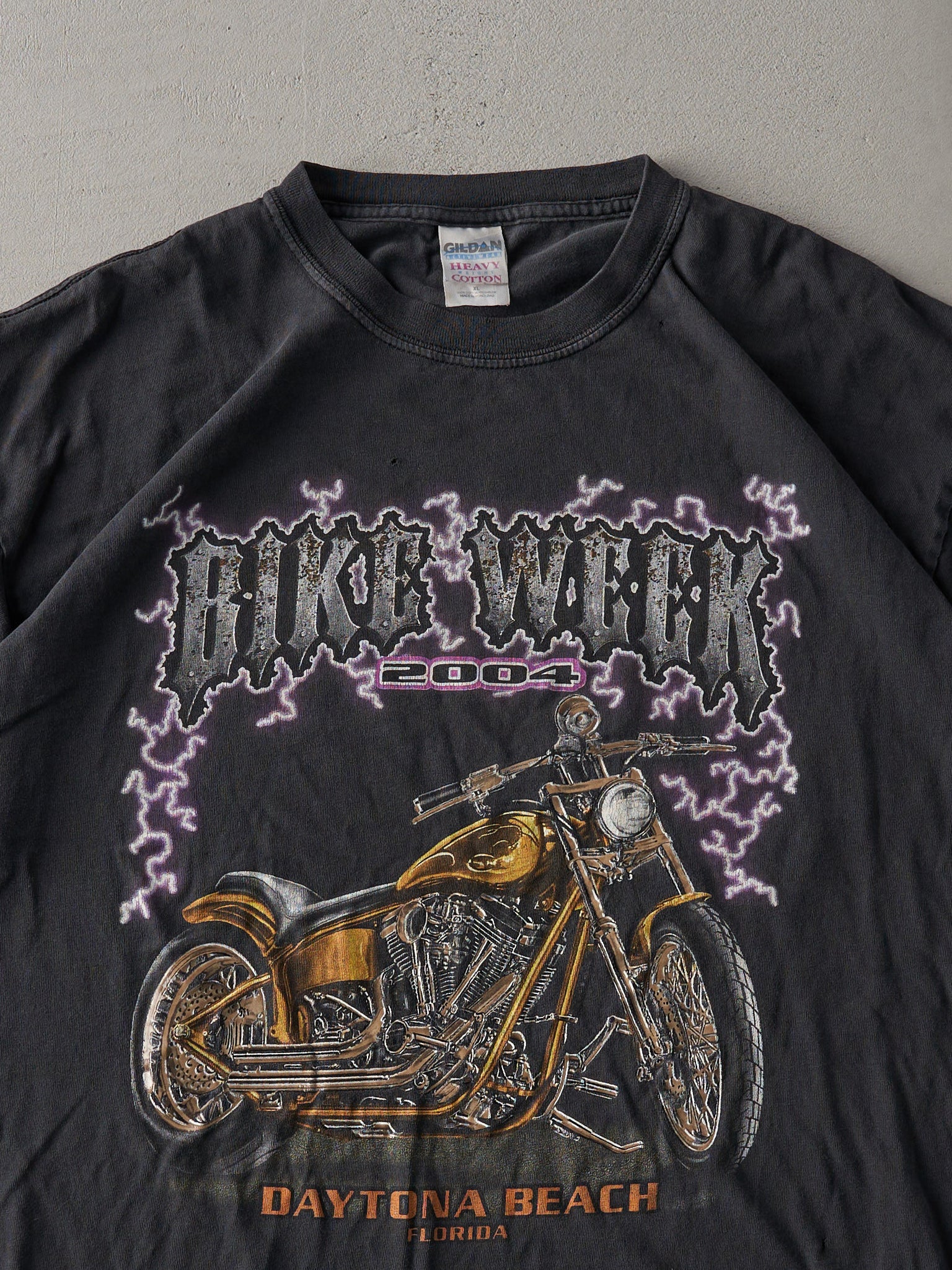 Vintage 04' Black Daytona Beach Bike Week Tee (L)