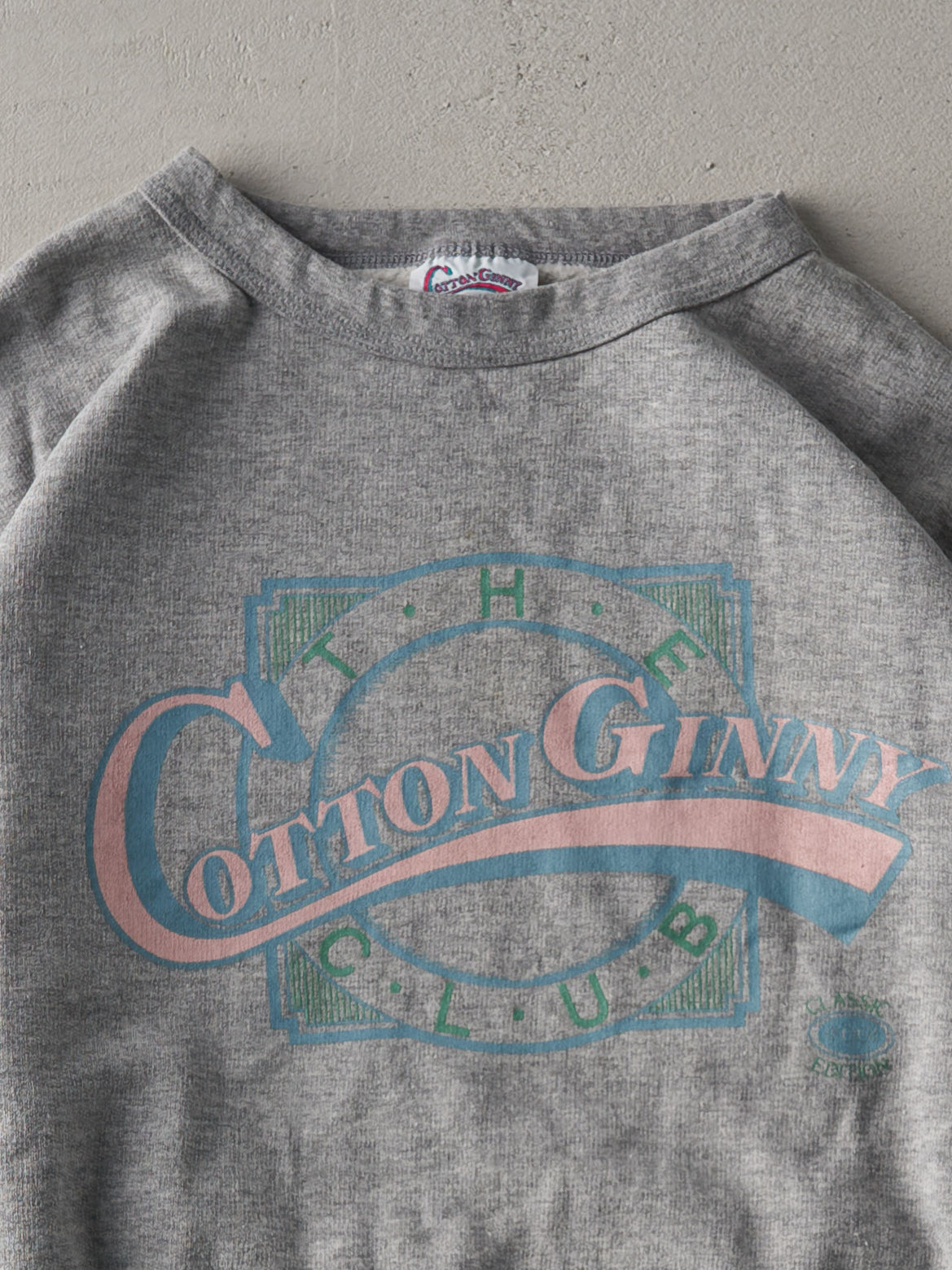 Vintage 90s Light Grey Cotton Ginny Club Crewneck (L)