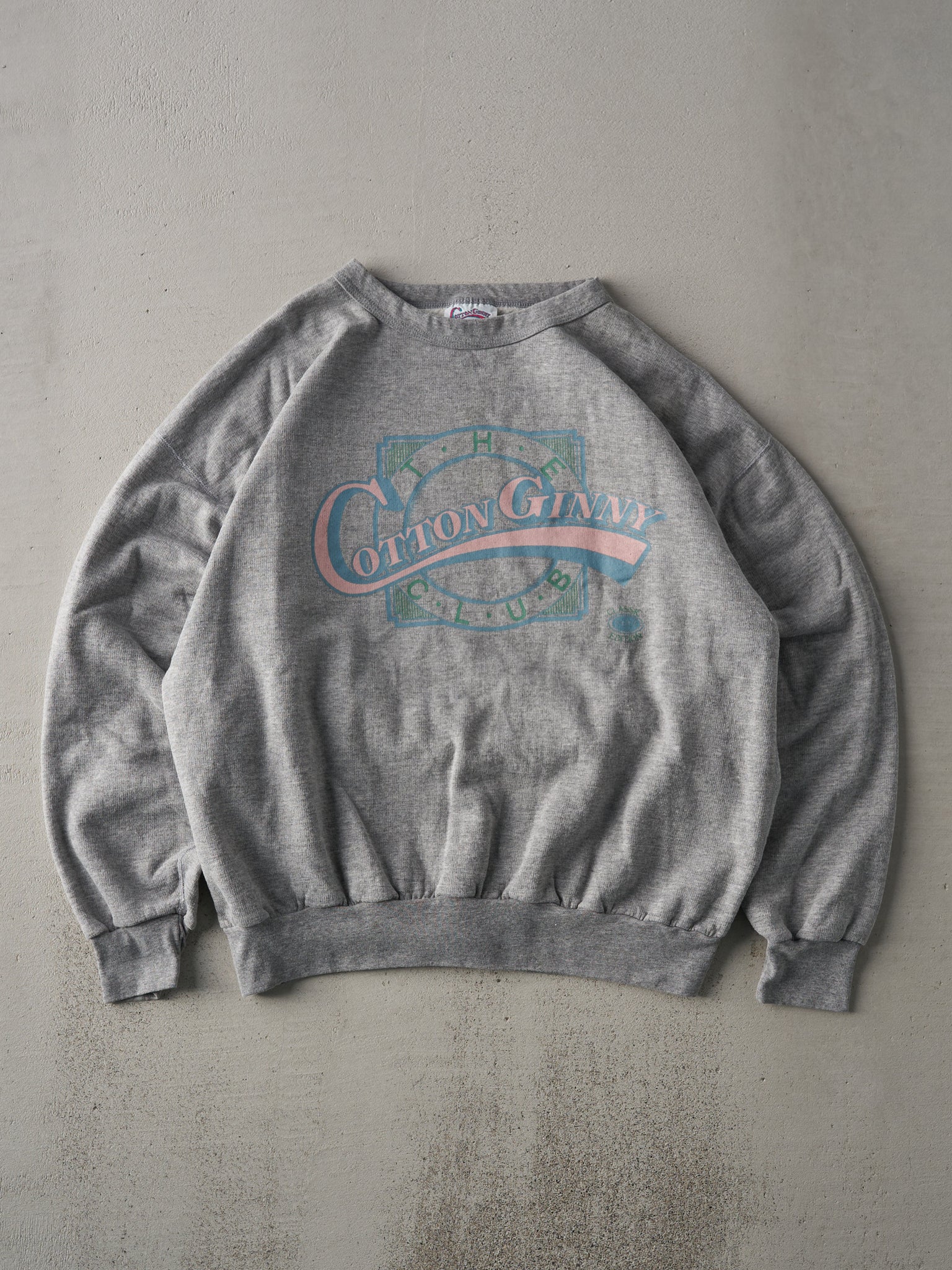 Vintage 90s Light Grey Cotton Ginny Club Crewneck (L)