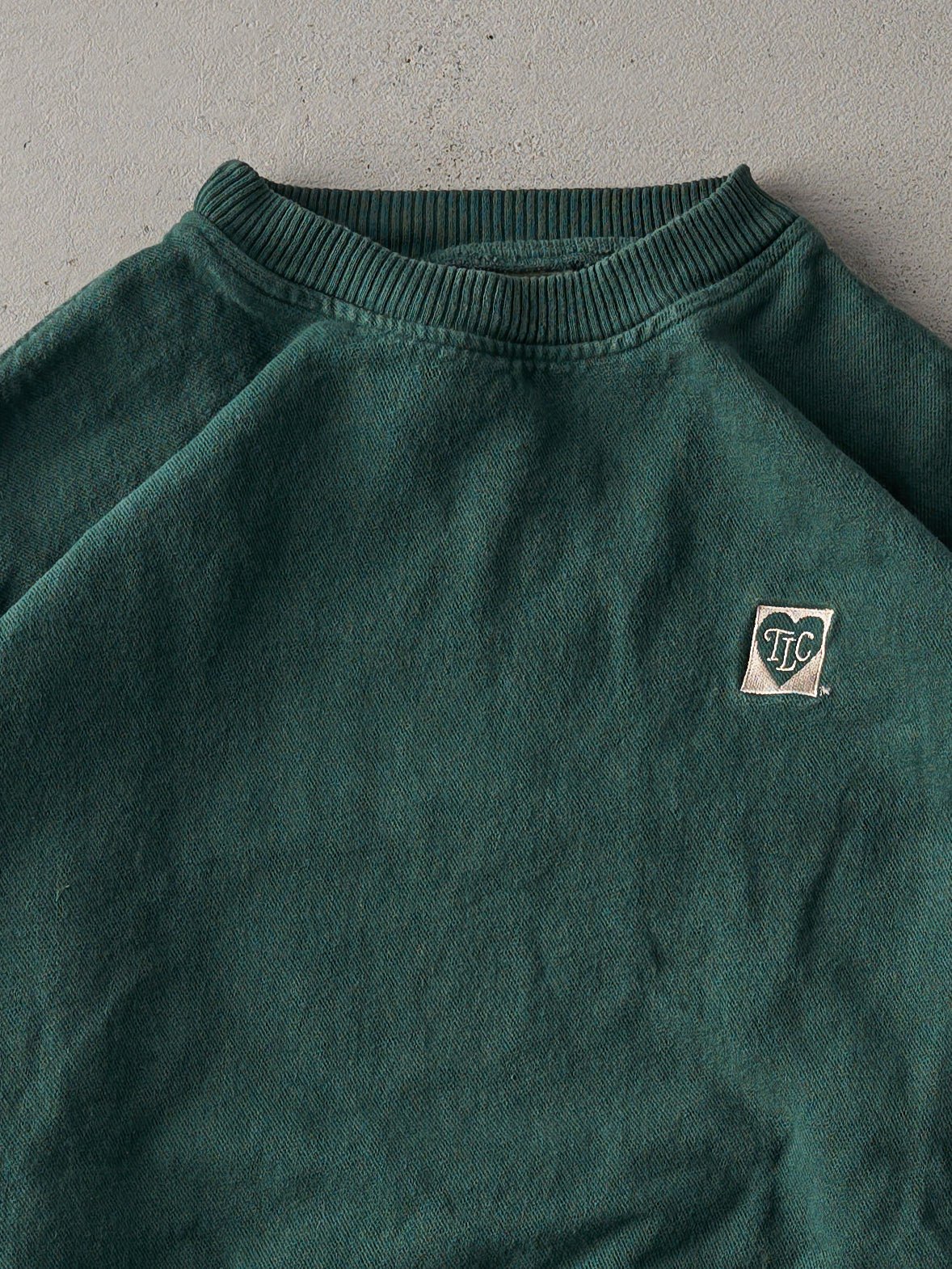 Vintage 90s Forest Green TLC Boxy Crewneck (XL)